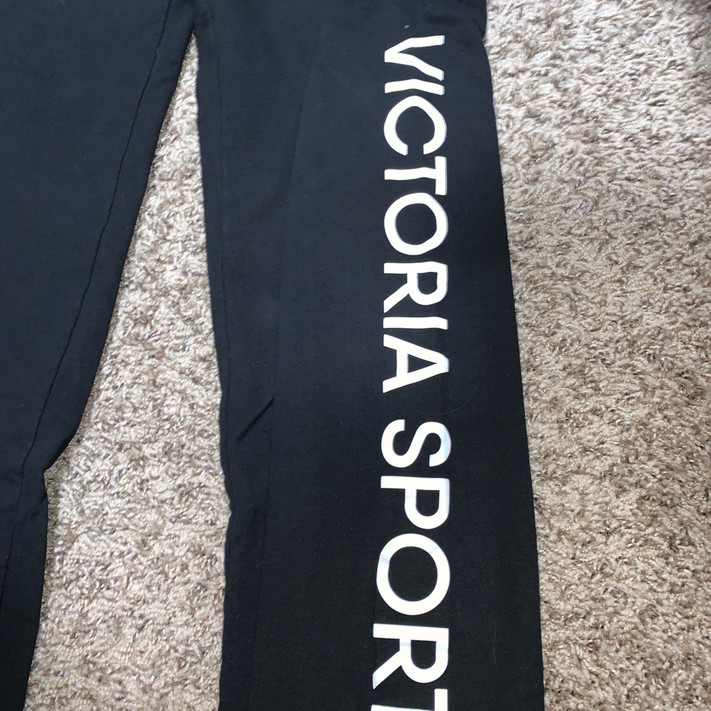 Victoria Secret Black straight pant leg sweats